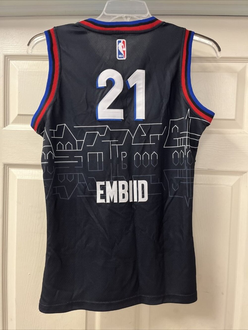 EMBIID Philadelphia 76ers NIKE NBA City Edition Jersey Boys XL